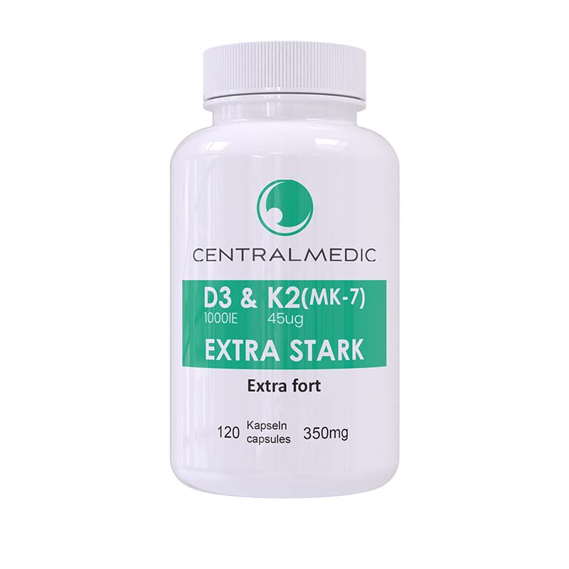 Vitamin D3(1000IE/25ug) & Vitamin K2(MK-7)(45ug) / 120 Kapseln / 48gr