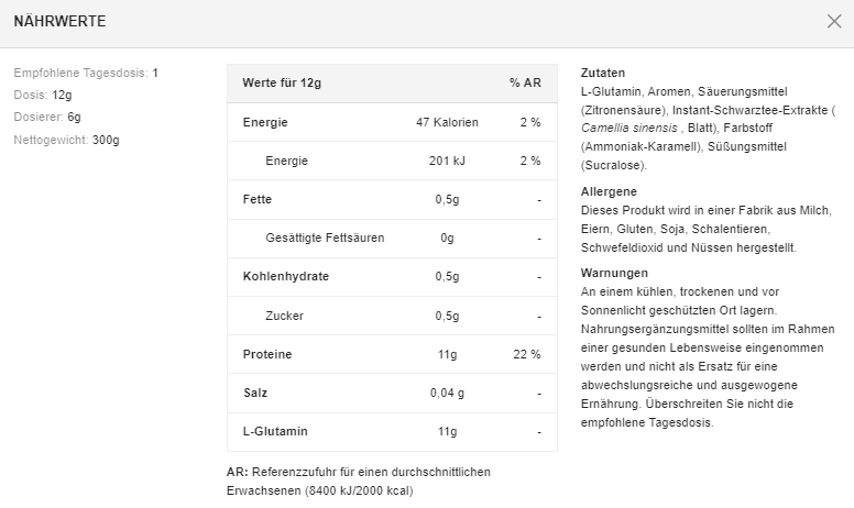 BioTech USA Glutamin Null – (300 g Dose)