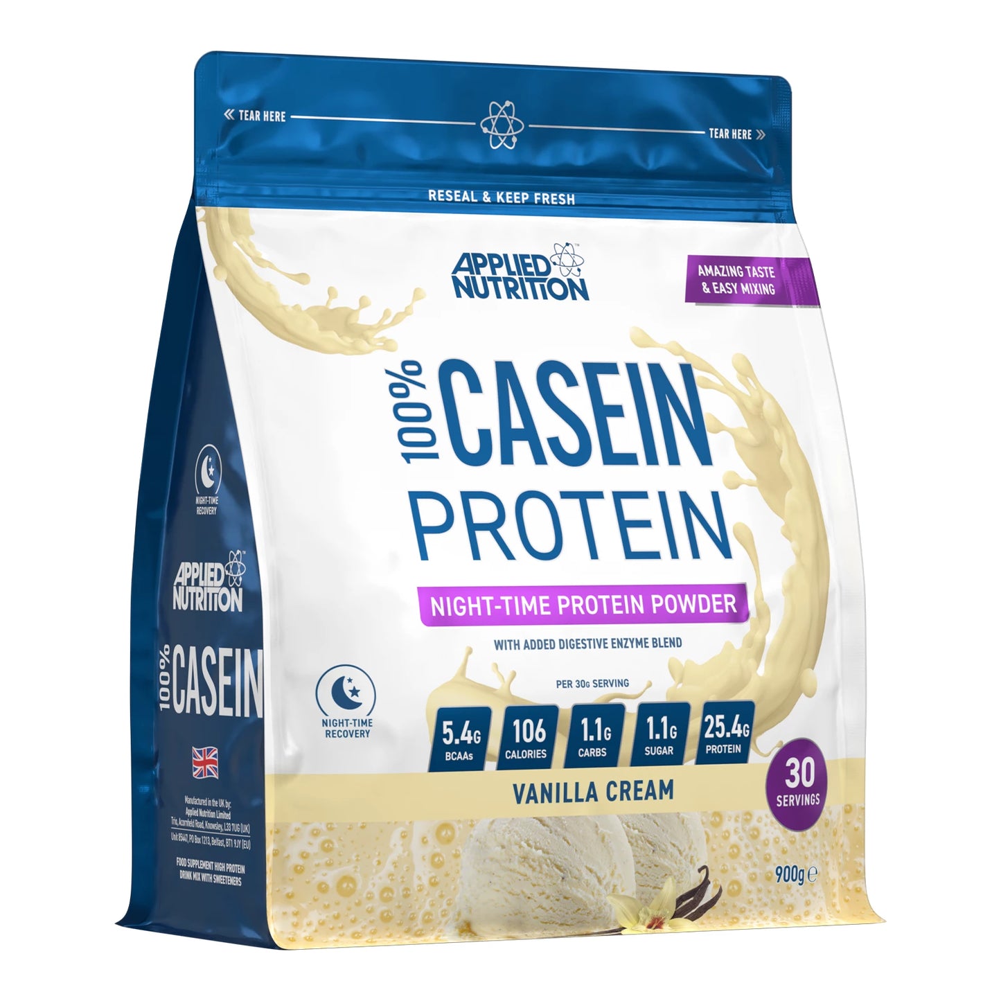 Applied Nutrition 100 % Kaseinprotein – 900 g