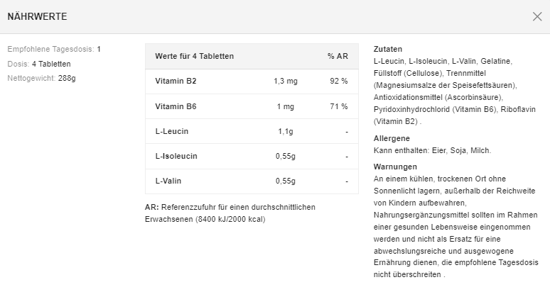 Dymatisieren BCAA 2200 – 400 Tabletten
