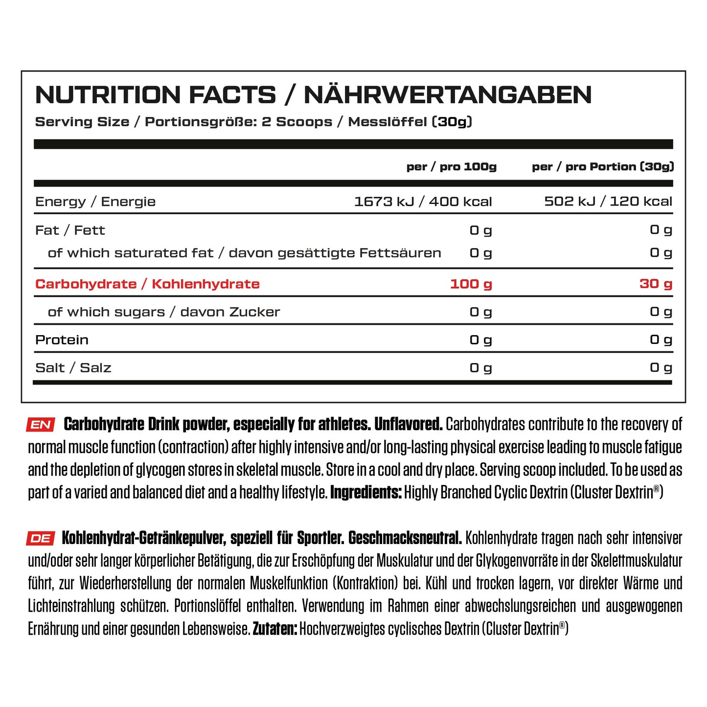 VAST PRO Carbs (900g Dose)