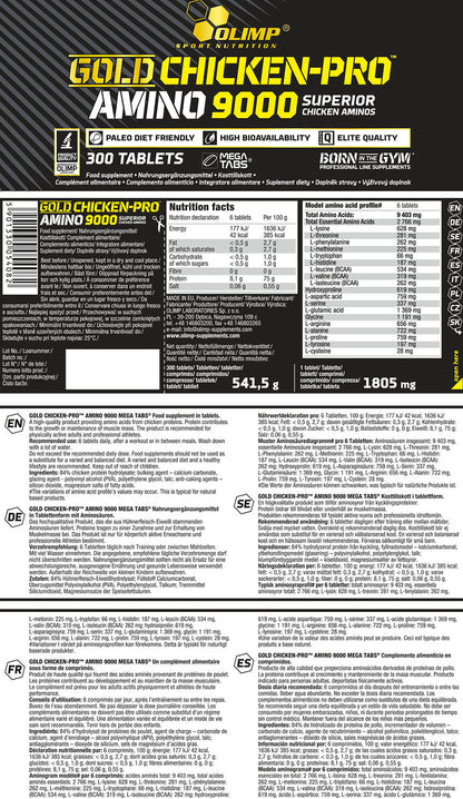 Olimp Gold Chicken-Pro Amino 9000 (300 Mega Tabs)